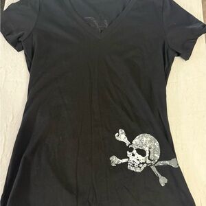 Edgy Black Skull Graphic Tee